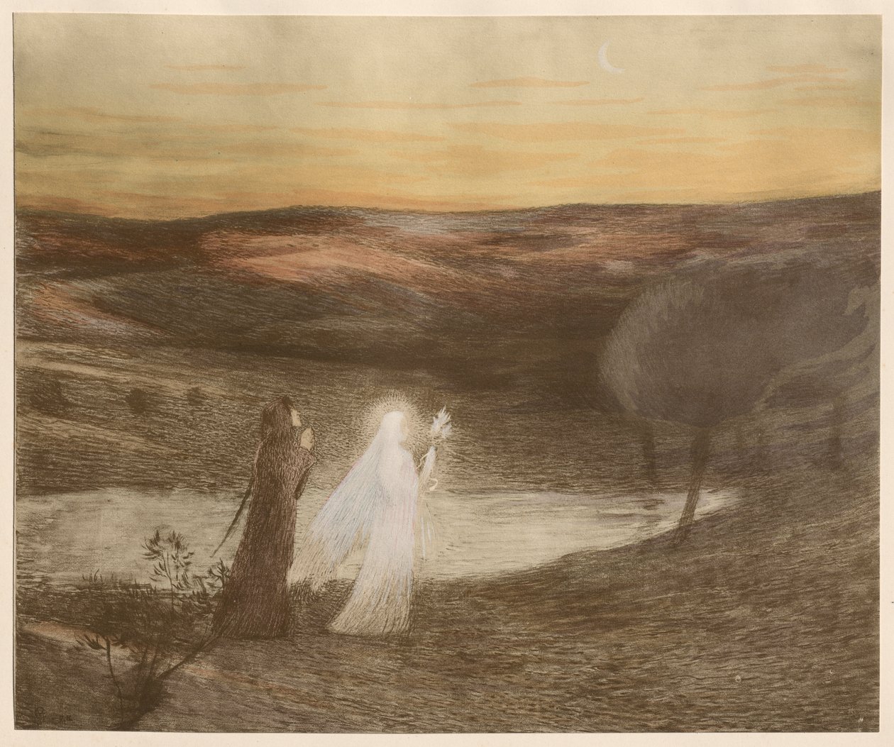 Dante, Beatrix'le Tanışıyor by Henri Jean Guillaume Martin