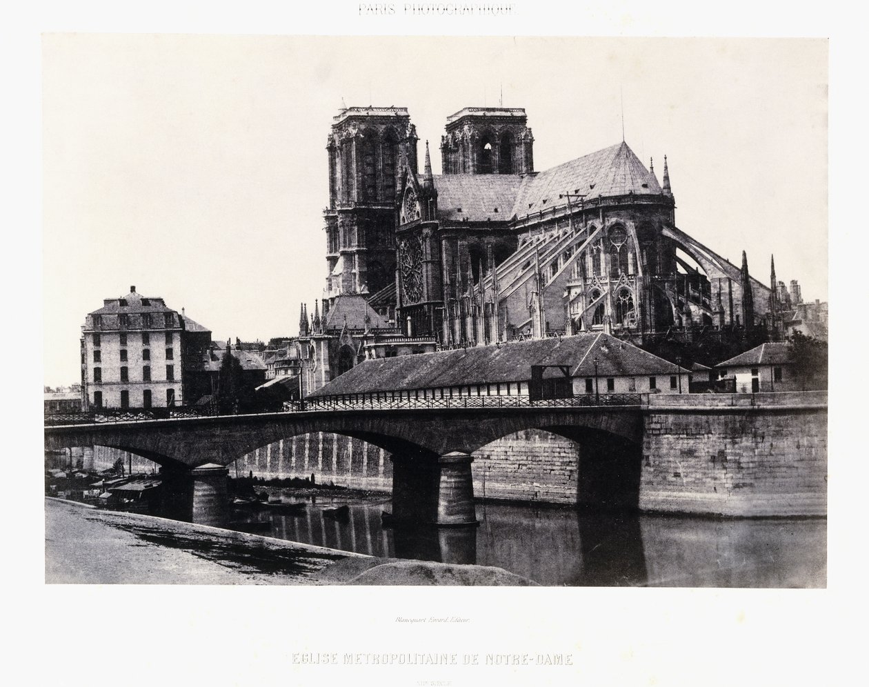Notre-Dame Kilisesi, XII. yüzyıl, c.1852 (tuz baskı) by Henri Jean Louis (attr.to) Le Secq