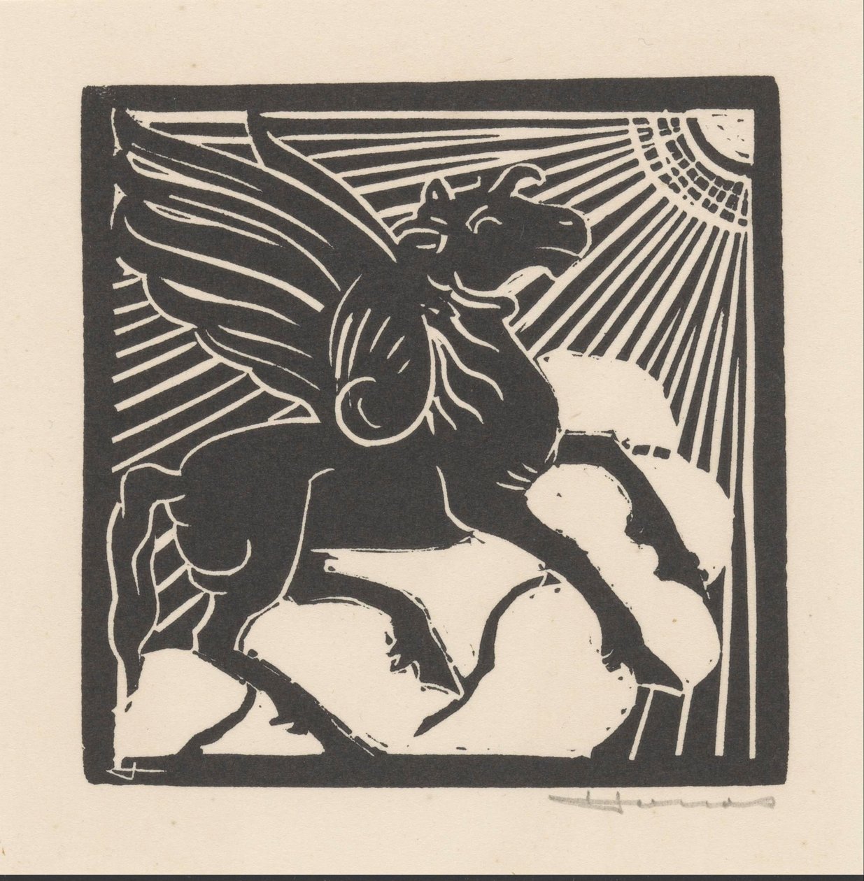 kanatlı at by Henri Jonas (signed by artist)