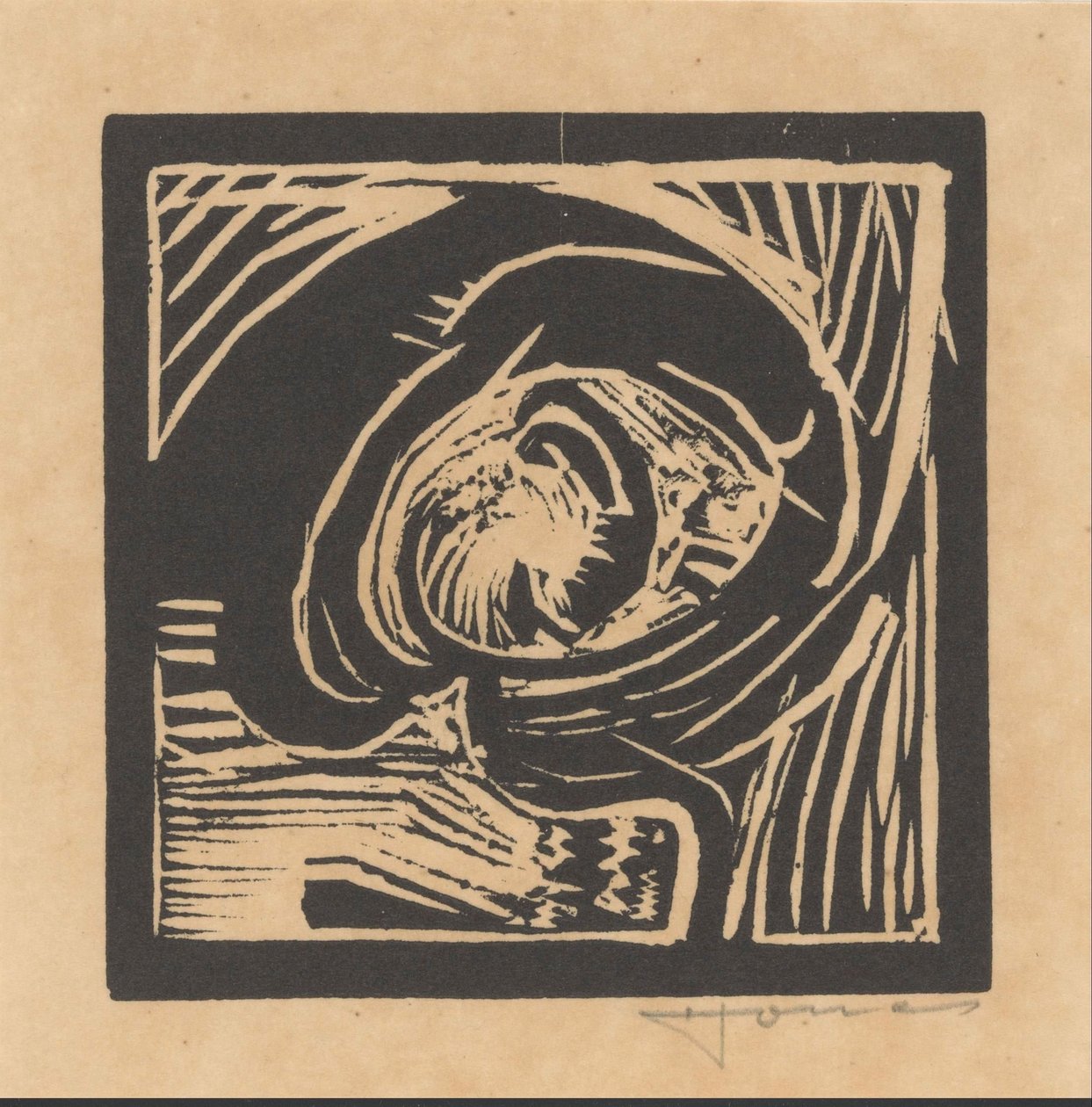 Bir figürün başı by Henri Jonas (signed by artist)