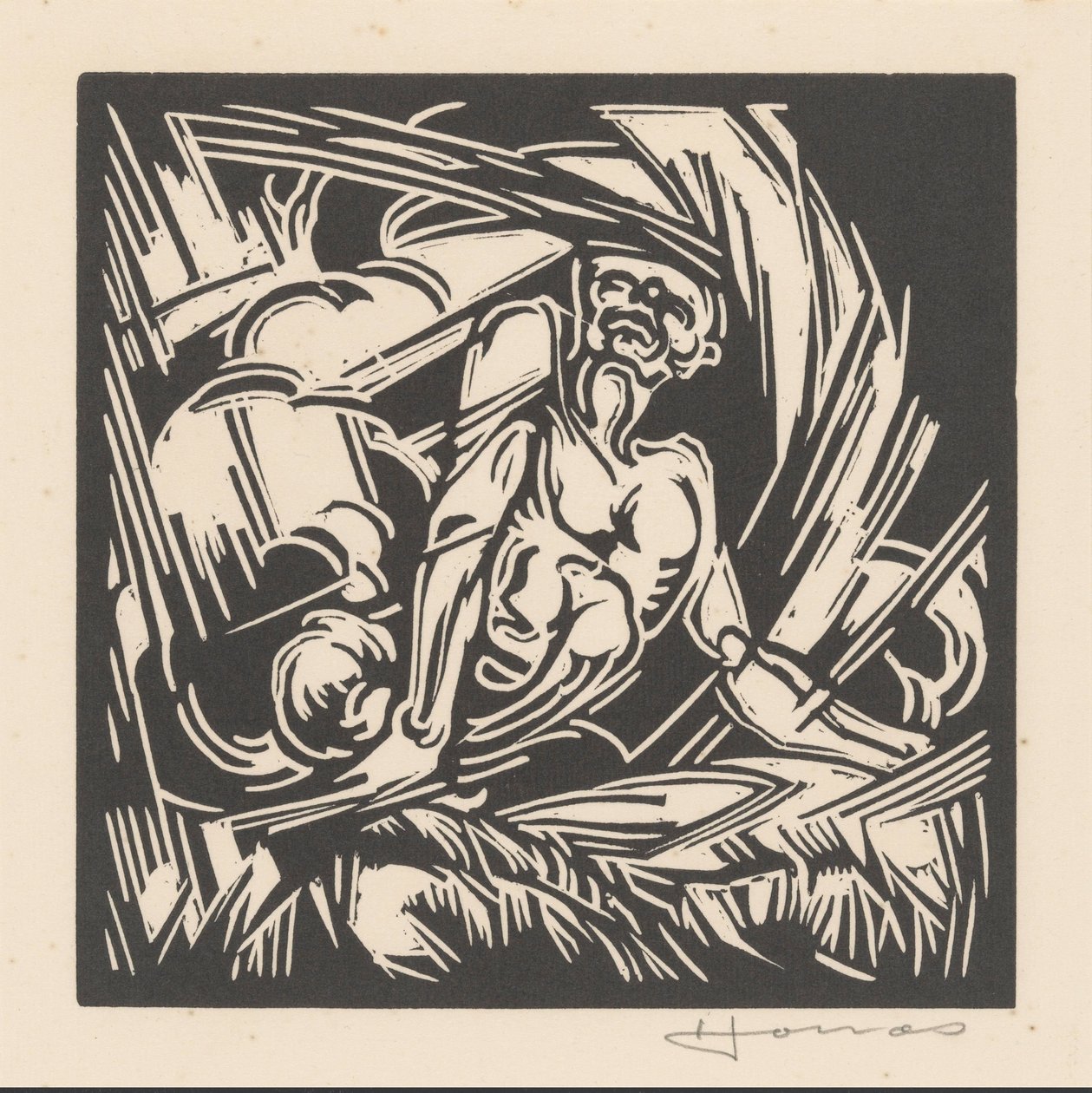rüzgarın kişileştirilmesi by Henri Jonas (signed by artist)