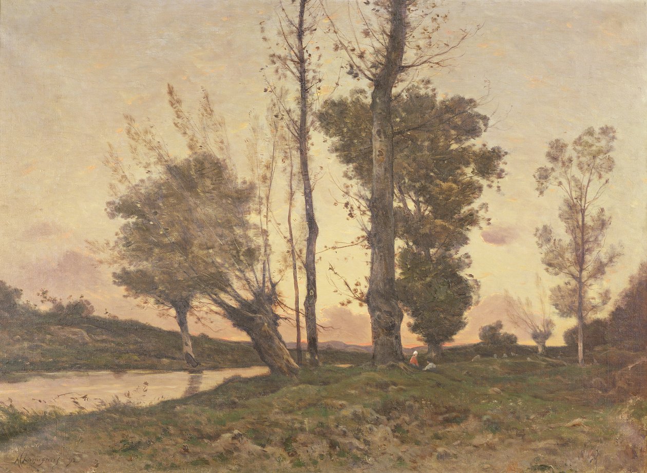 Bir Dere ile Peyzaj by Henri Joseph Harpignies