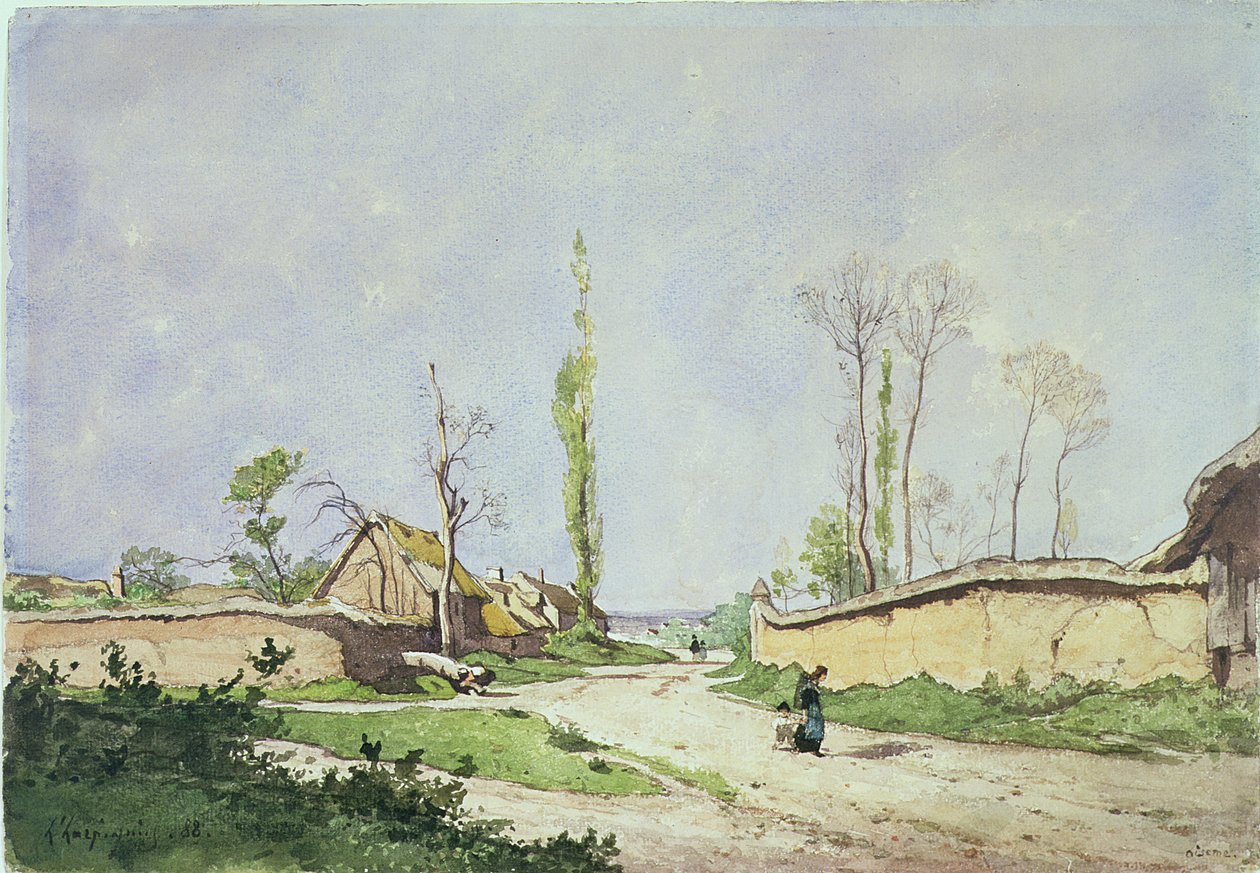 No.1534 Bir Köy Yolu, Öiseme, 1888 by Henri Joseph Harpignies