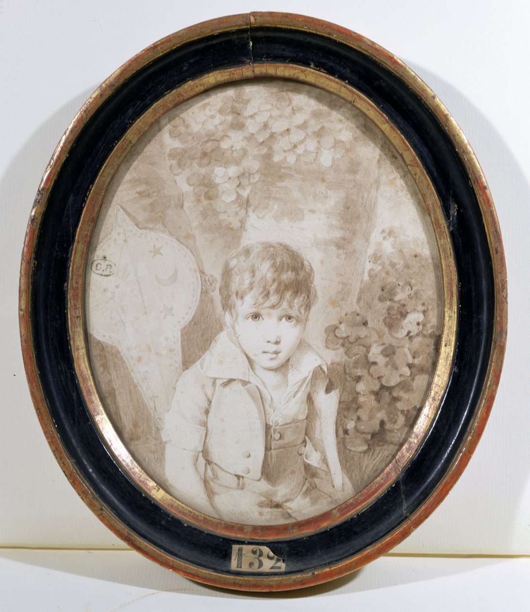 Honore de Balzac (1799-1850) altı yaşında, 1805 (kalem ve mürekkep ve kağıt üzerinde yıkama) by Henri Joseph Hesse