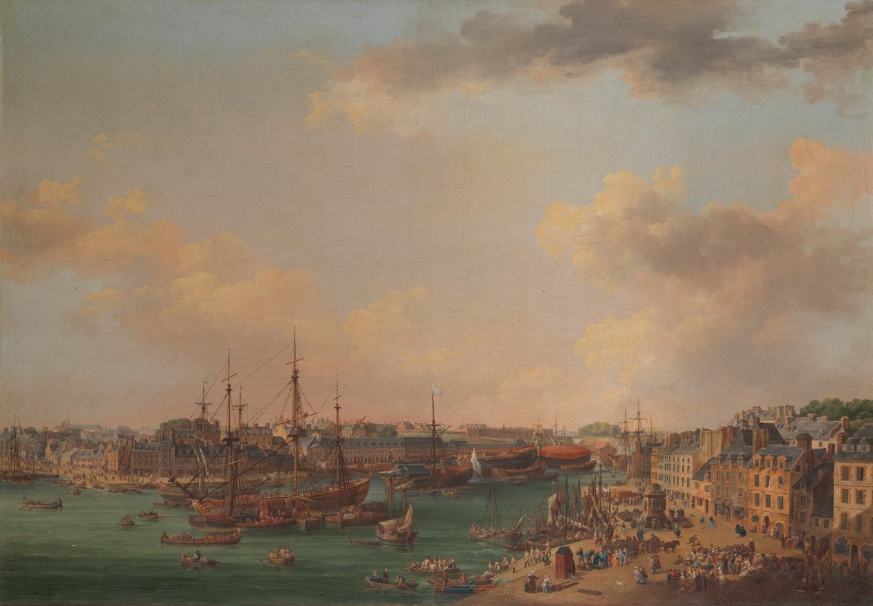Brest Dış Limanı, 1773. by Henri Joseph Van Blarenberghe