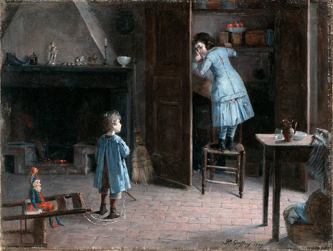 İç Mekandaki Çocuklar, 1907 by Henri Jules Jean Geoffroy
