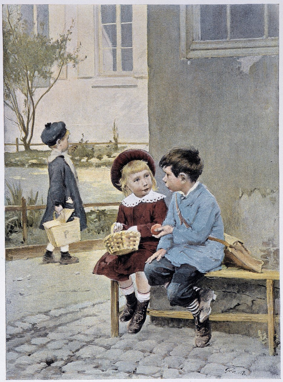 Serbest ticaret - Geoffroy tarafından “” Le Figaro Illustré”””de suluboya, Mayıs 1901 by Henri Jules Jean Geoffroy