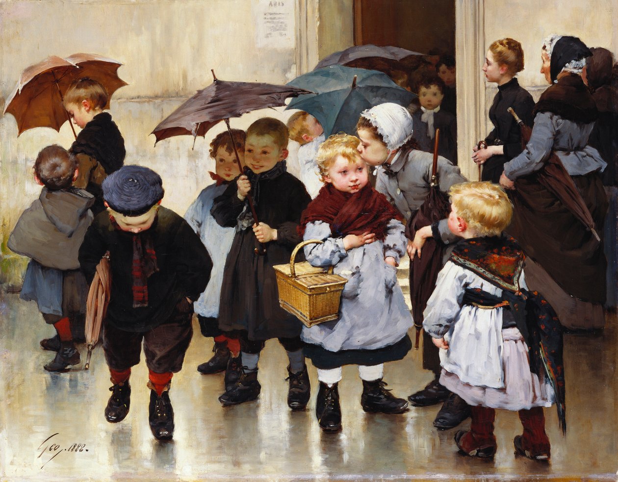 Sınıftan Ayrılmak, 1888 by Henri Jules Jean Geoffroy