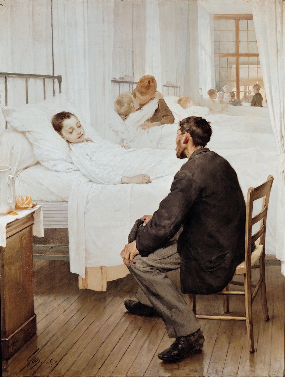 Hastanede Ziyaret Günü, 1889 by Henri Jules Jean Geoffroy