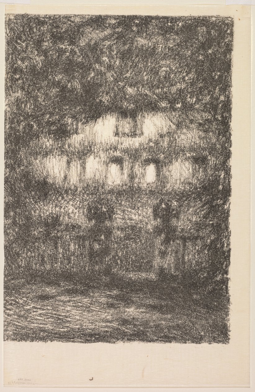 Ay Işığındaki Ev by Henri Le Sidaner