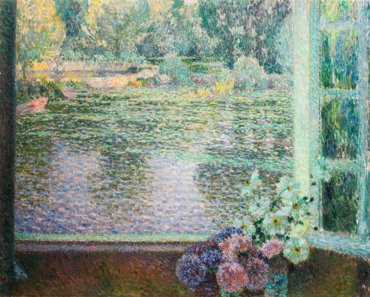 Nehir üzerinde Pencere. by Henri Le Sidaner