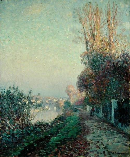 Nehir Boyunca (tuval üzerine yağlı boya) by Henri Lebasque