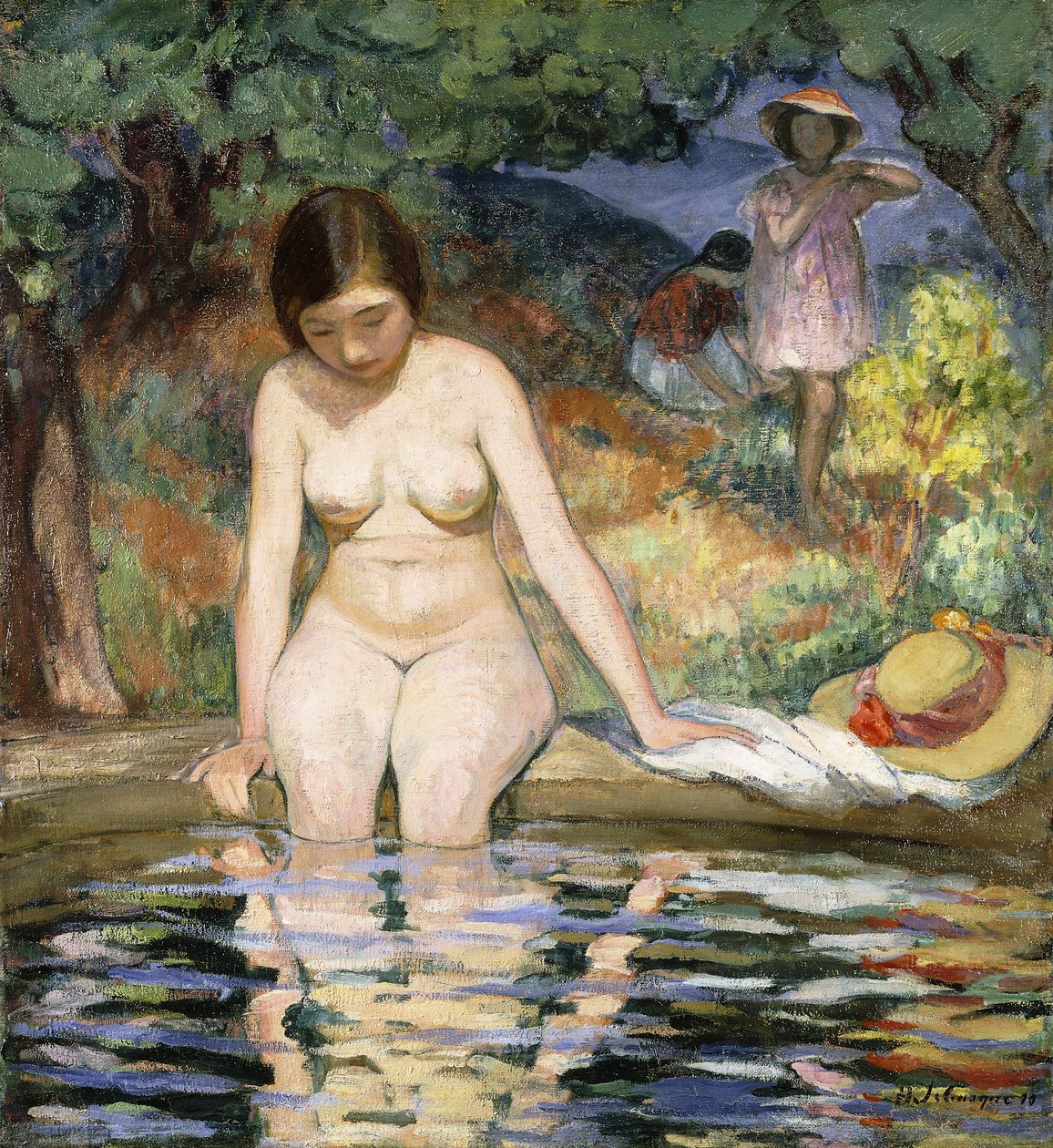 yüzücü; Baigneuse, 1910 by Henri Lebasque