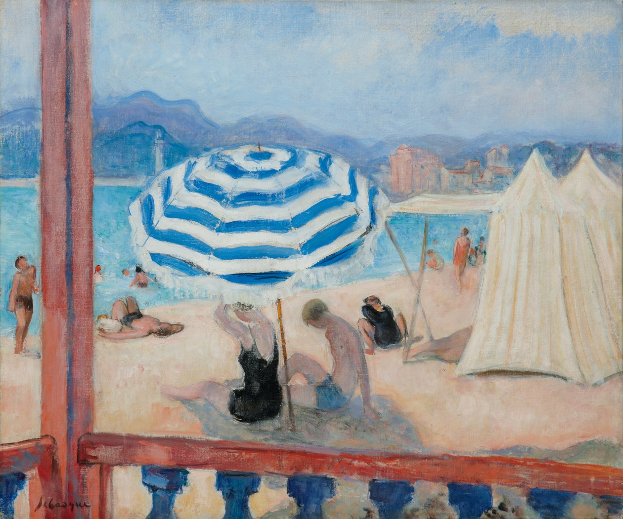 Bastonlar, Mavi Şemsiye ve Çadırlar; Bastonlar, Mavi Şemsiye ve Çadırlar, by Henri Lebasque