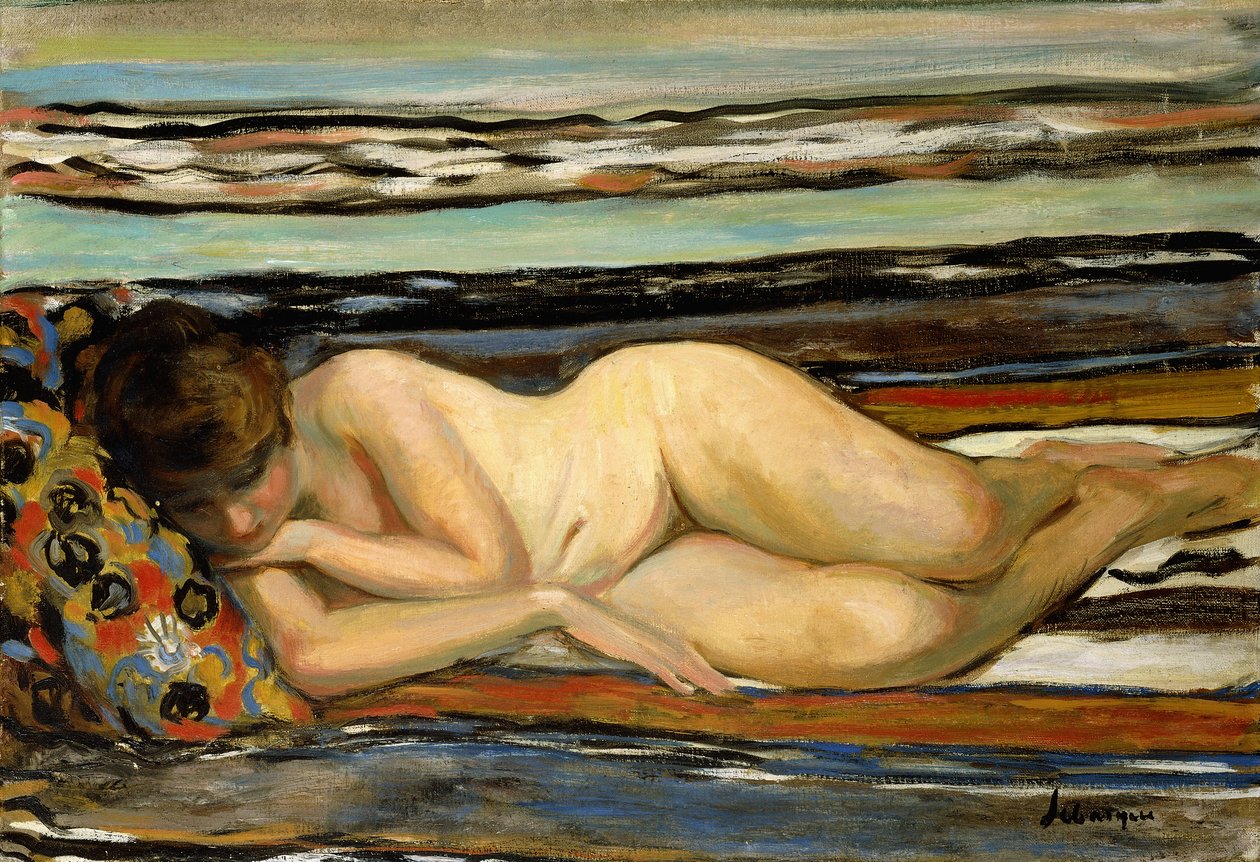 Çıplak Kadın Uyuyan; Nu Allonge, by Henri Lebasque