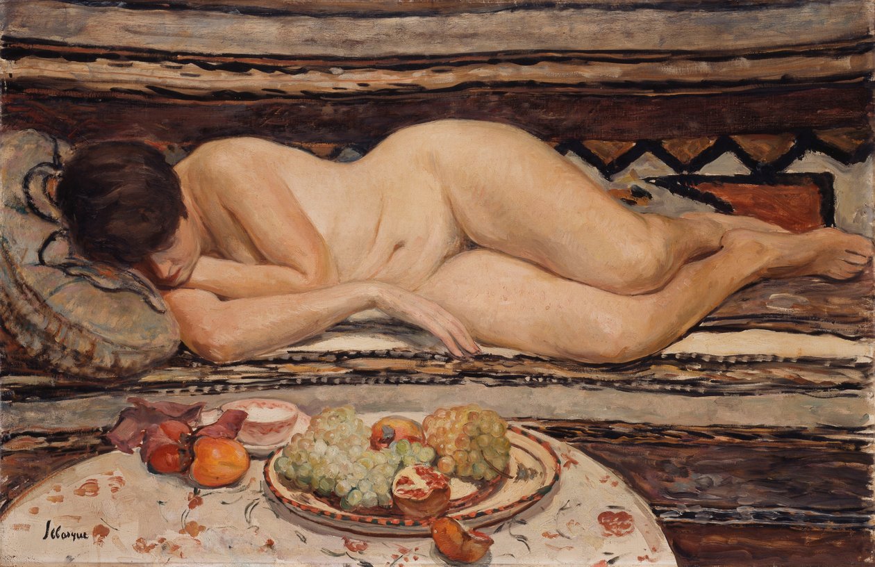 Bir Kase Meyve ile Çıplak, by Henri Lebasque