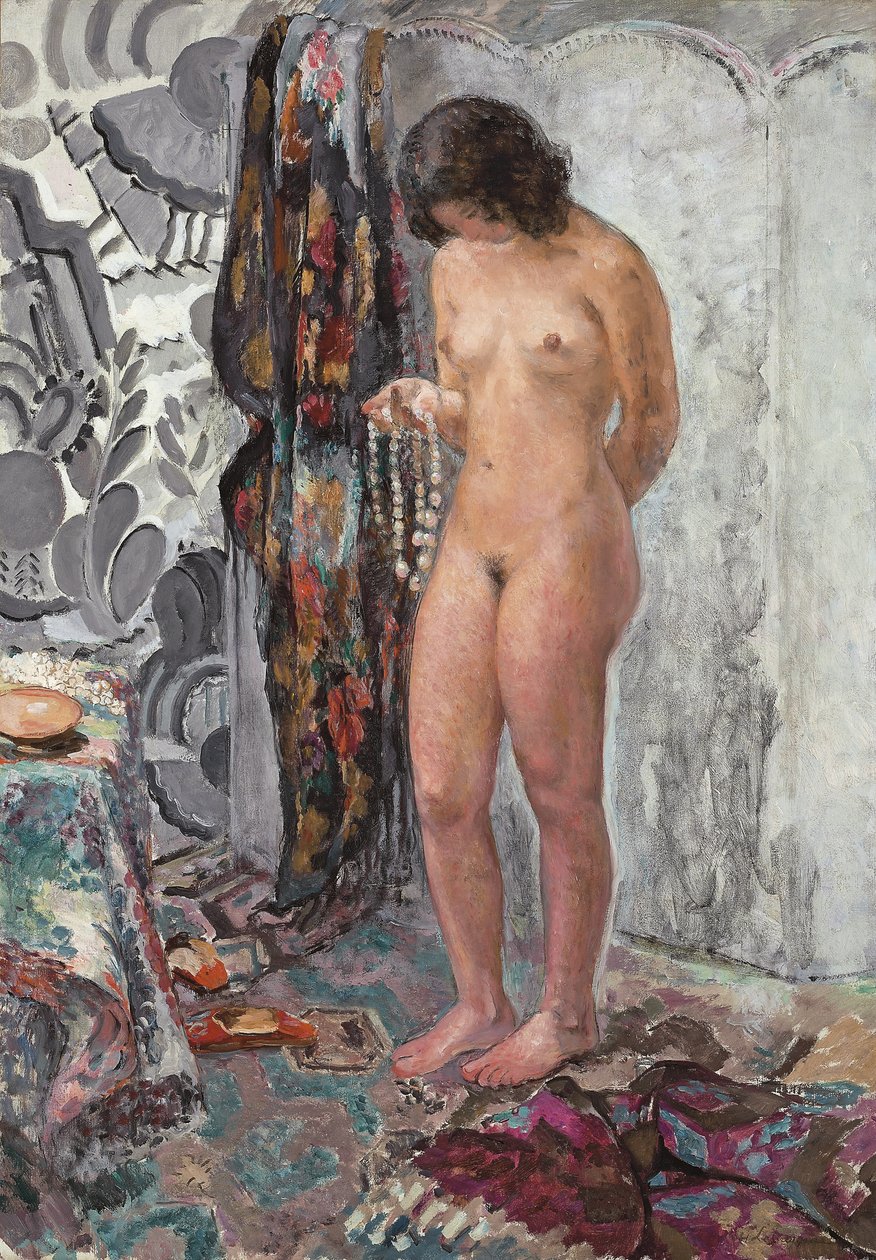 Kolyeli Çıplak Duran, c. 1923 by Henri Lebasque