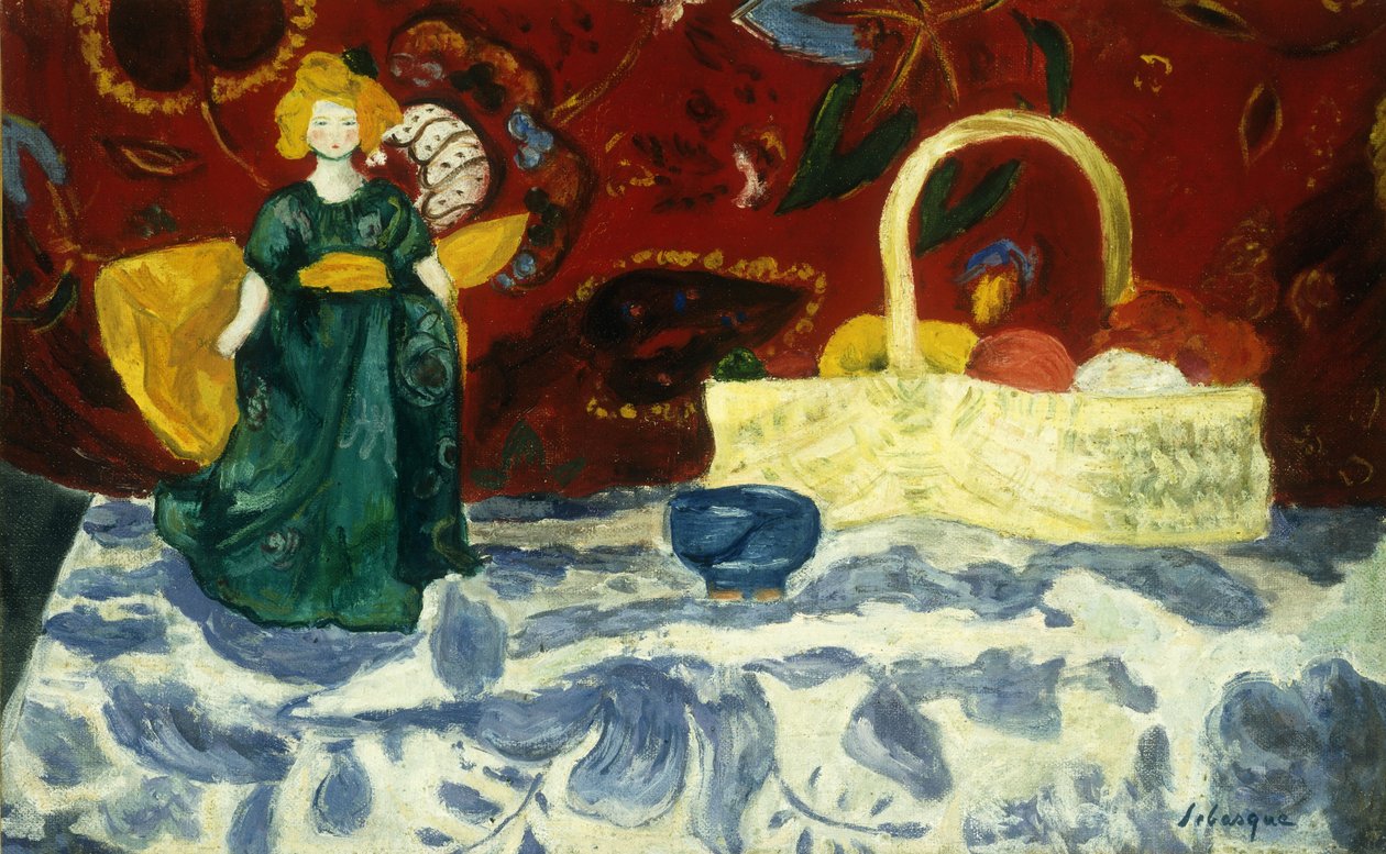 Oyuncak Bebek ve Meyveli Natürmort; Doğa Morte a la Poupee et aux Meyveler, by Henri Lebasque