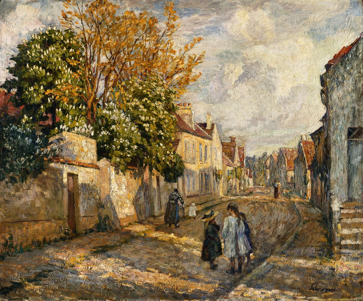 Sokak Sahnesi, Lagny; Sahne de Rue, Lagny, by Henri Lebasque