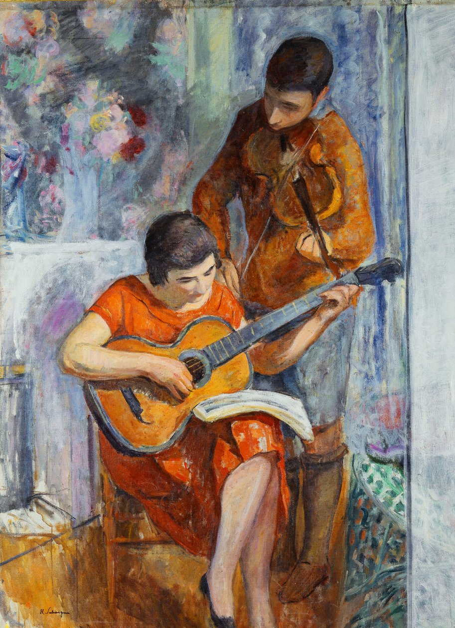 Müzisyenler; Müzisyenler, c.1930 by Henri Lebasque