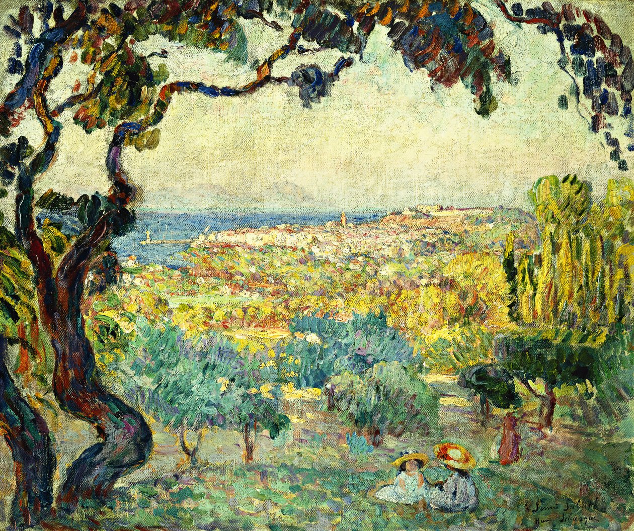 Bir Kıyı Peyzajında ​​İki Çocuk; Bir Deniz Manzarasında İki Çocuk, by Henri Lebasque