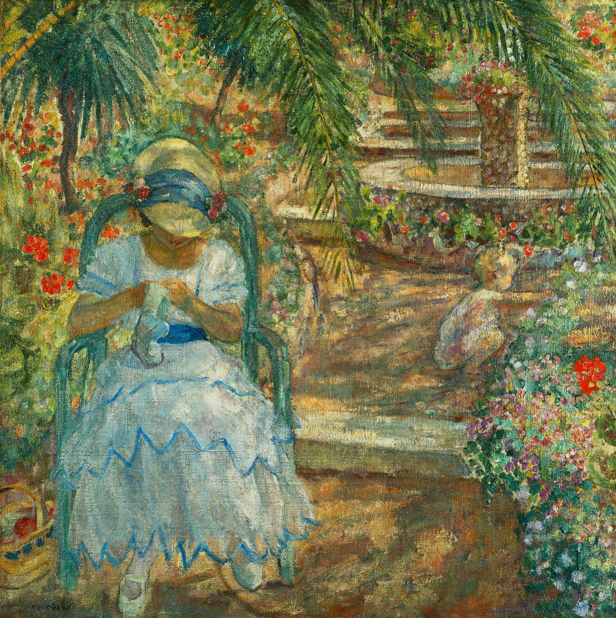 Palmiyelerin Altında; palmiye ağaçlarının altında, by Henri Lebasque