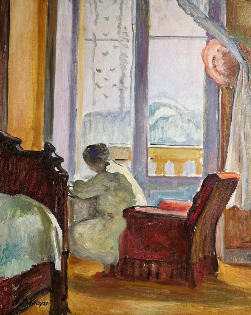 kadın yazma by Henri Lebasque