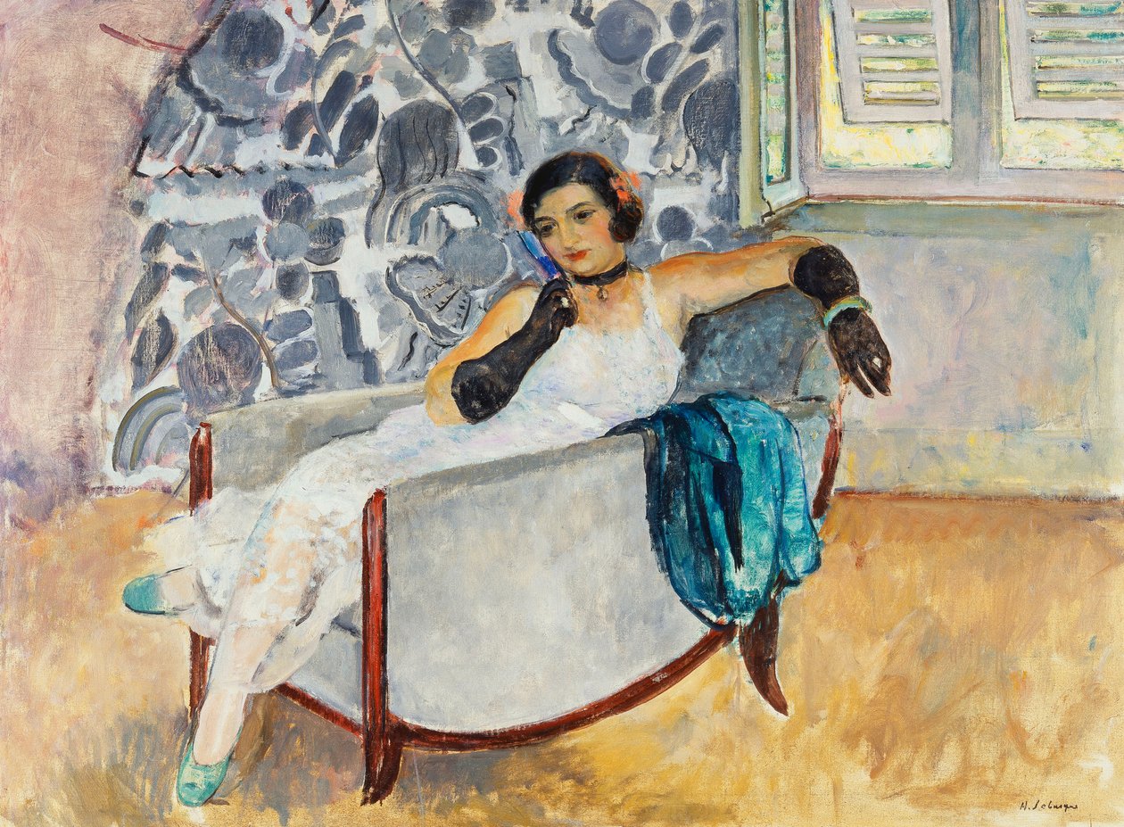 Siyah Eldivenli Kadın; Siyah Eldivenli Kadın, 1930 dolayları by Henri Lebasque