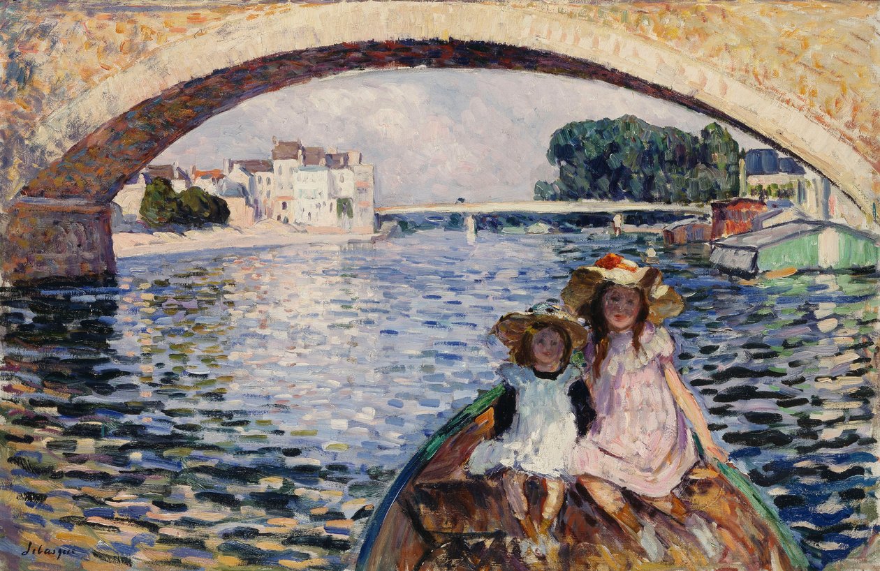 Bir mavnada genç kızlar; Teknelerdeki Genç Kızlar, 1903 by Henri Lebasque