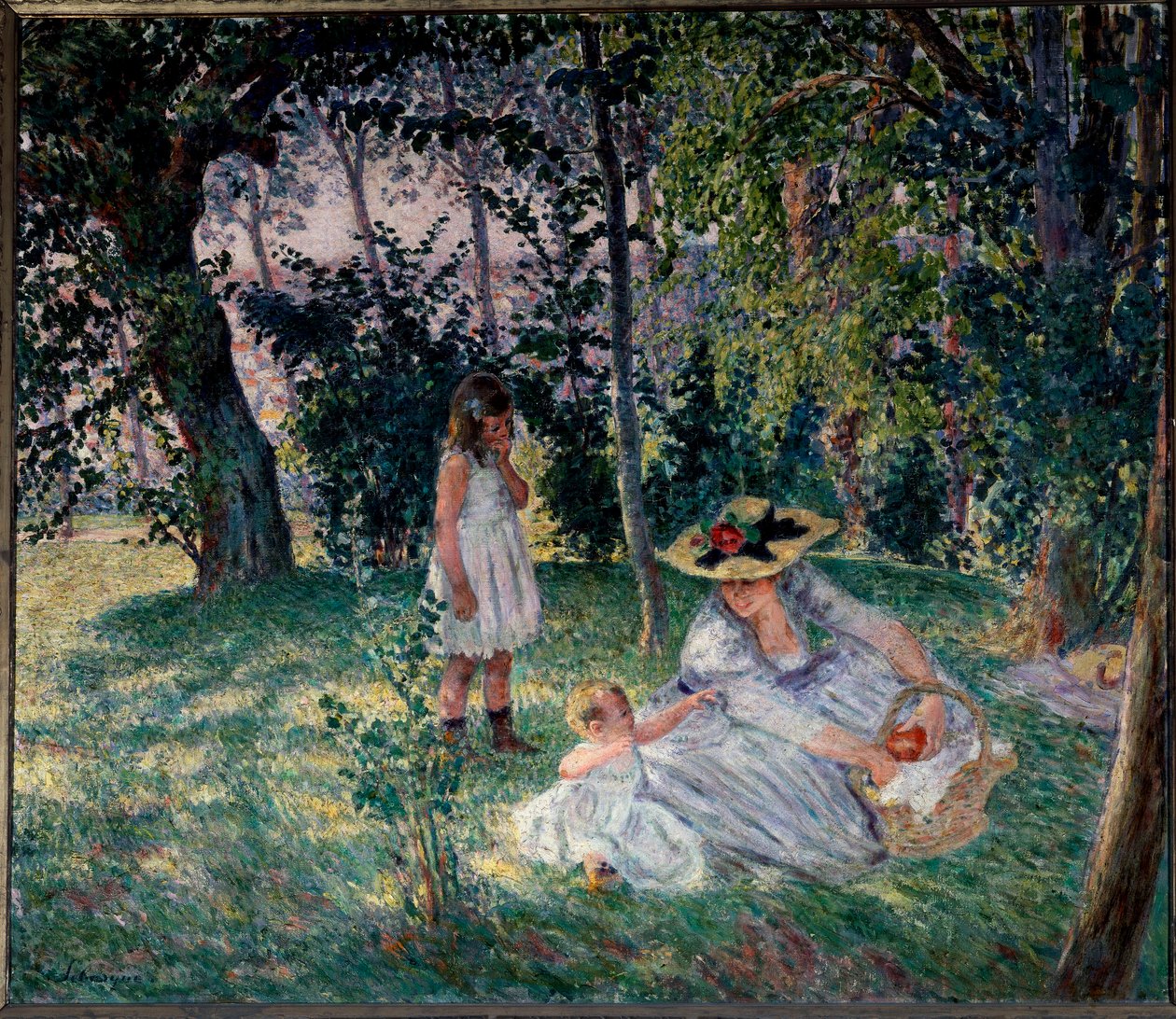çimenlerin üzerindeki tat Resim Henri Lebasque (1865-1937) 20. yüzyıl Angers, Güzel Sanatlar Müzesi by Henri Lebasque
