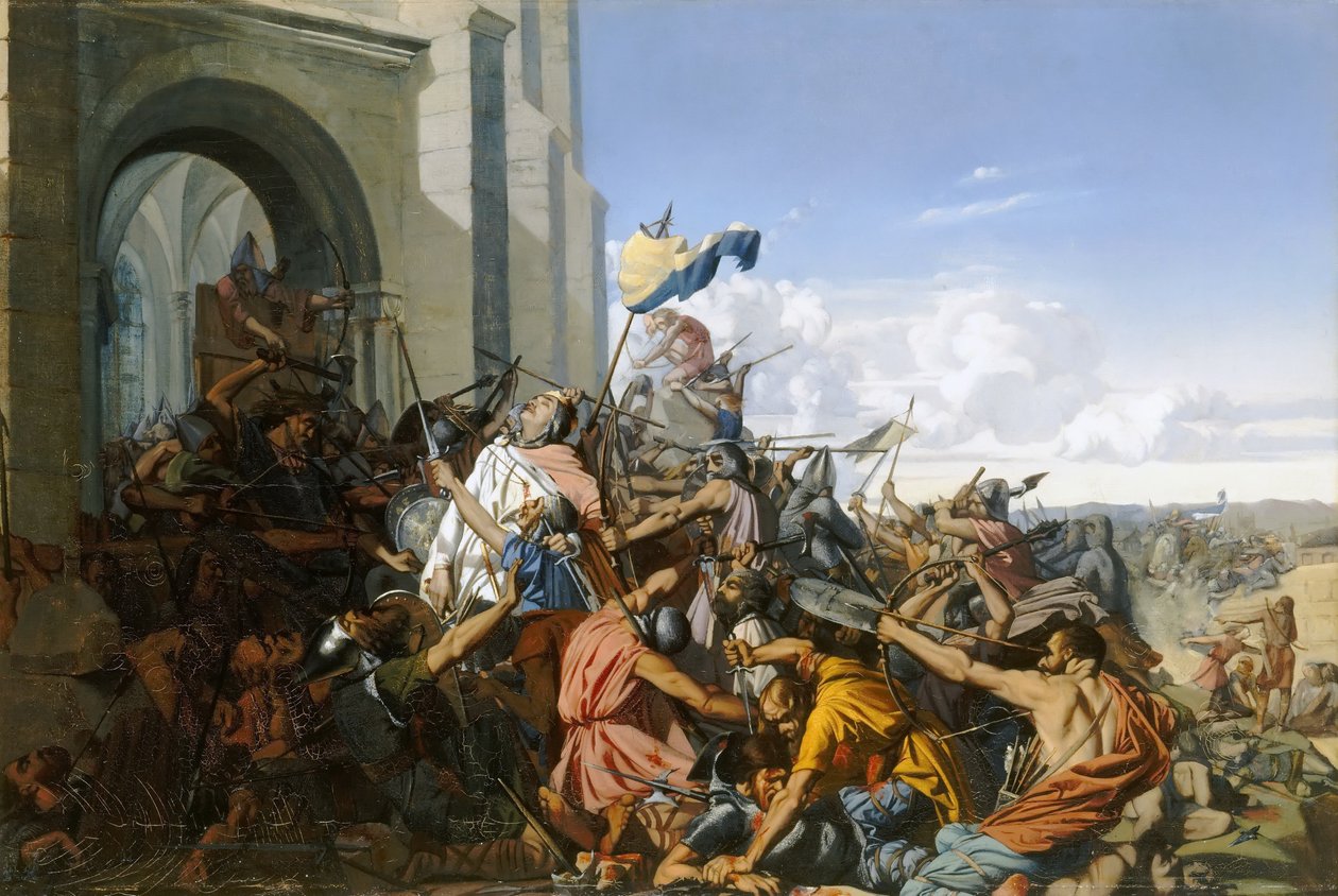 Robert le Fort'un Brissarthe Savaşı'nda ölümü, 866 by Henri Lehmann
