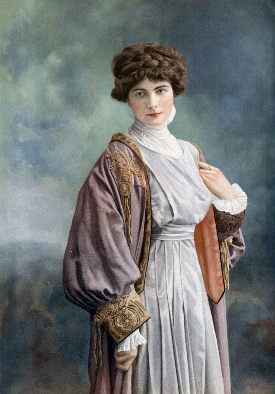 Komedyen Melle Paz Ferrer, fotoğraf Henri Manuel'in Fransız gazetesi "Le Theatre"dan Ekim 1908 by Henri Manuel