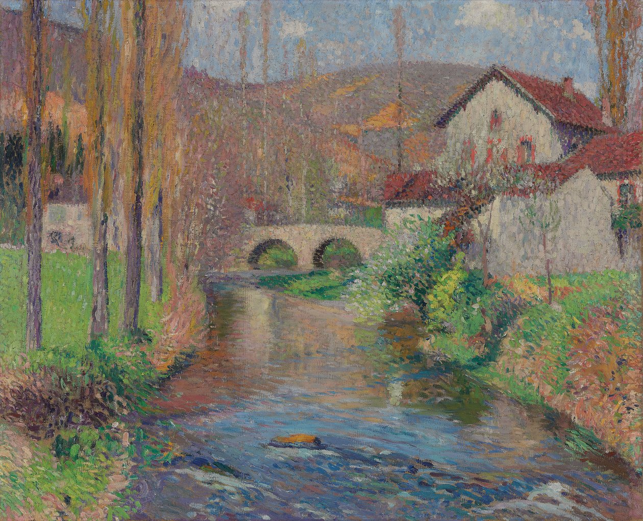 Labastide du Vert Köprüsü Aşağı Akıştan Görüntülendi by Henri Martin