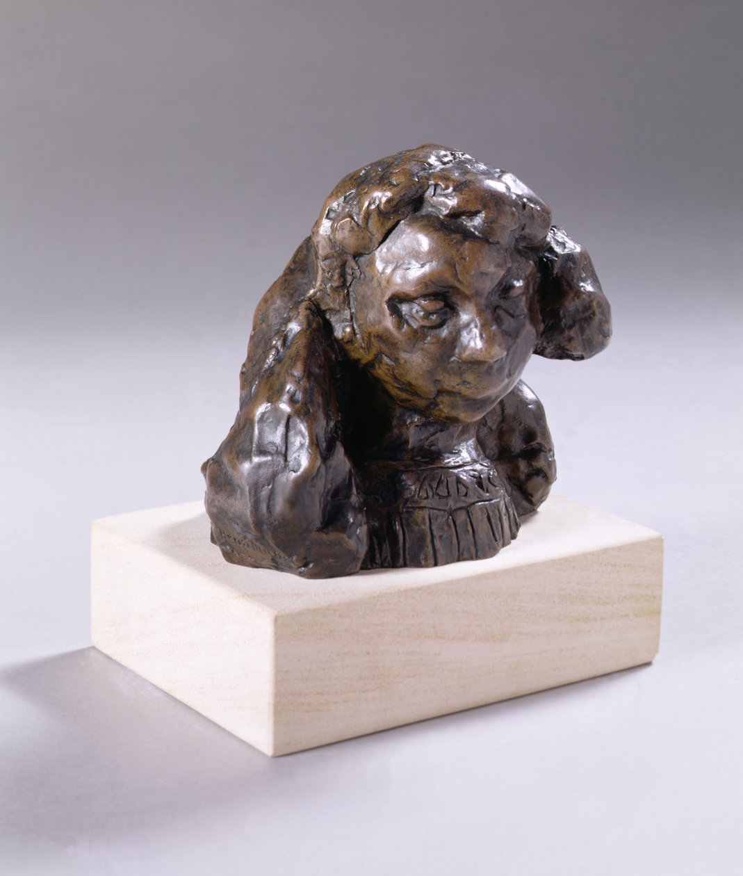 Fillette (Marguerite) büstü, c.1905-06 (kahverengi patinalı bronz) by Henri Matisse