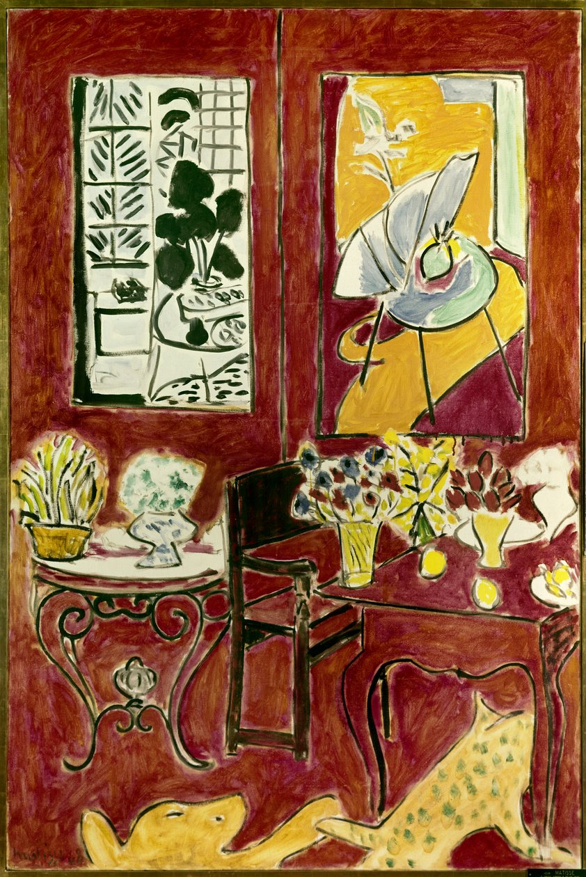 Grand interieur rouge 1948 (tuval üzerine yağlıboya) by Henri Matisse