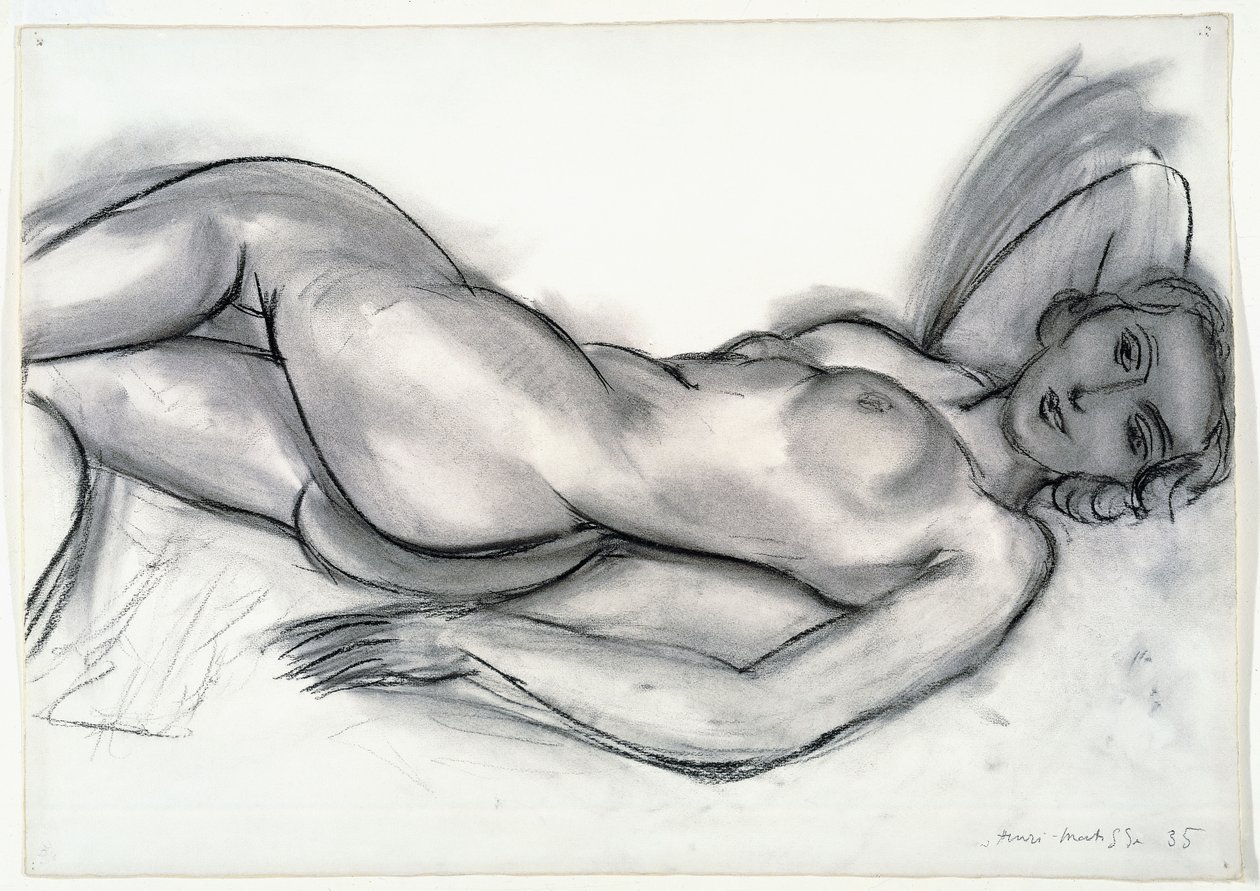 Pembe Nü için Çalışma by Henri Matisse