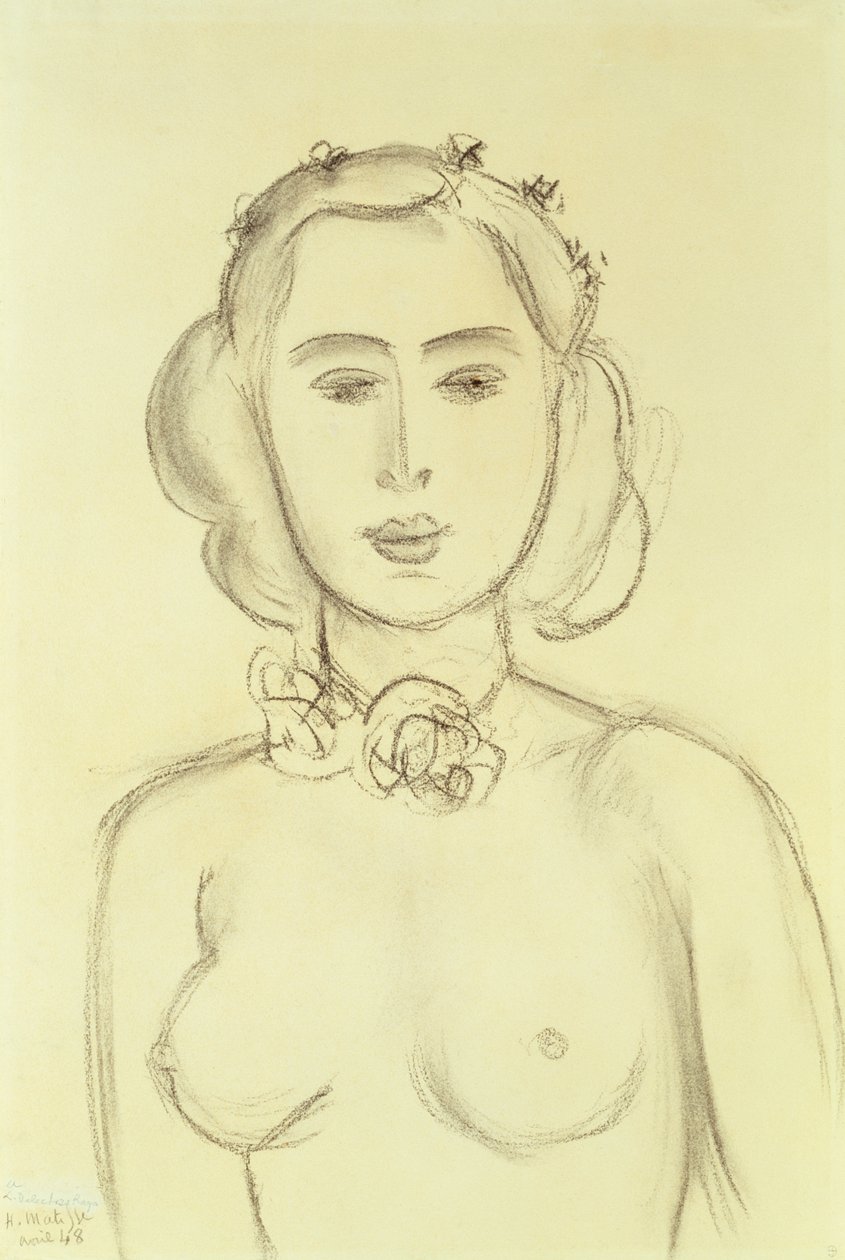 Çıplak Göğüslü Kadın by Henri Matisse