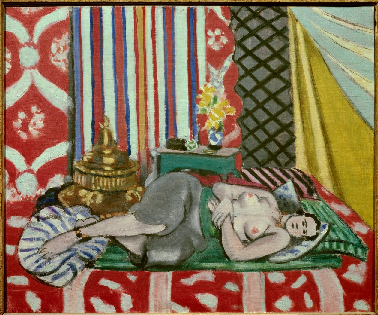 odalisque a la culotte grise 1925 (tuval üzerine yağlıboya) by Henri Matisse