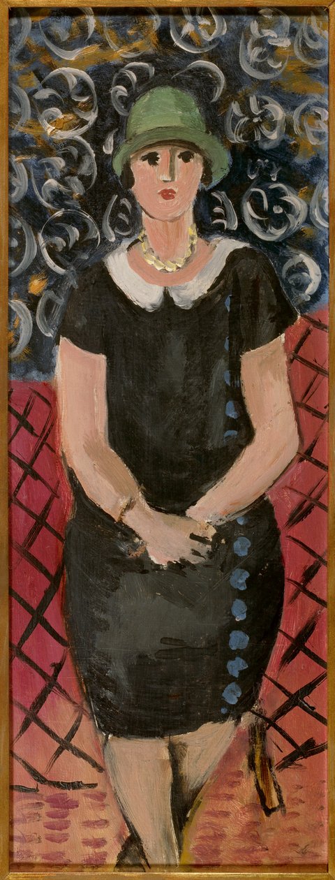 oturan kadın 1925 civarı (karton üzerine yağlıboya) by Henri Matisse