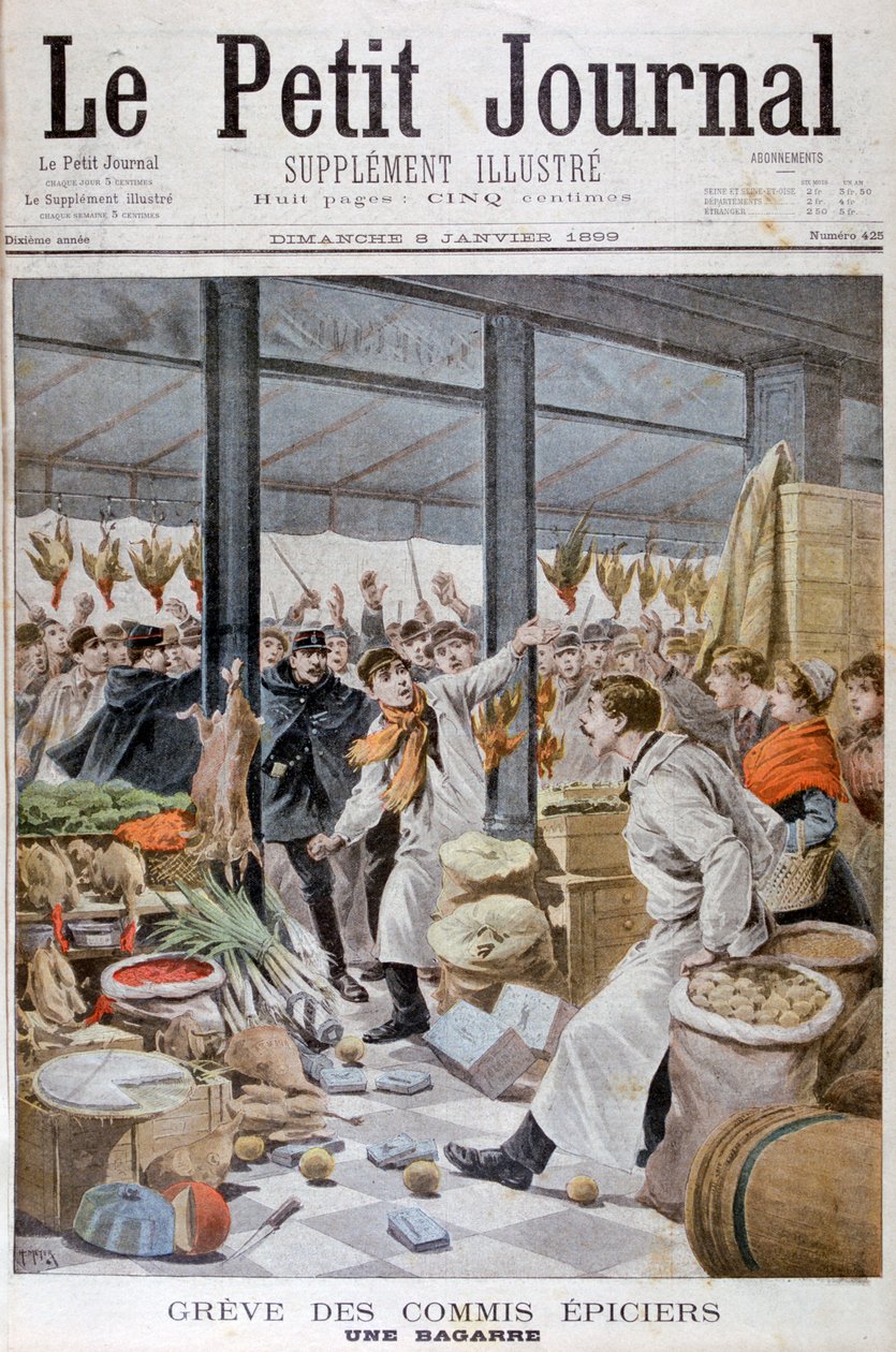 Bakkal grevi sırasında bir kavga, Paris, 1899 by Henri Meyer