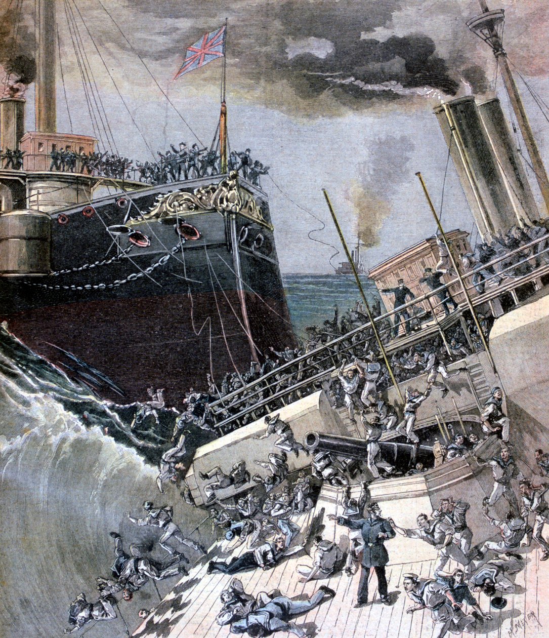 Victoria Gemisinde Bir Kaza, 22 Haziran 1893. by Henri Meyer