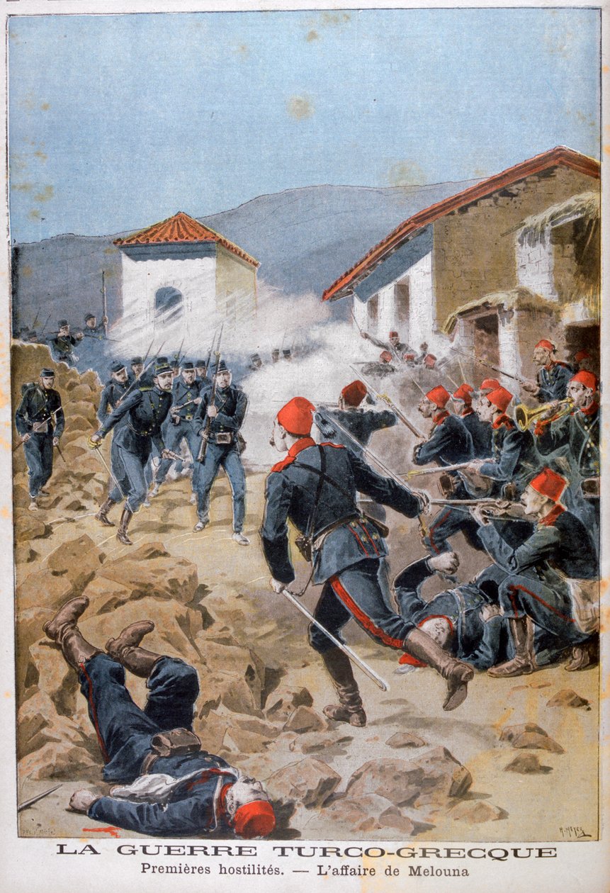Meluna Muharebesi, Yunan-Türk Savaşı, 1897 by Henri Meyer