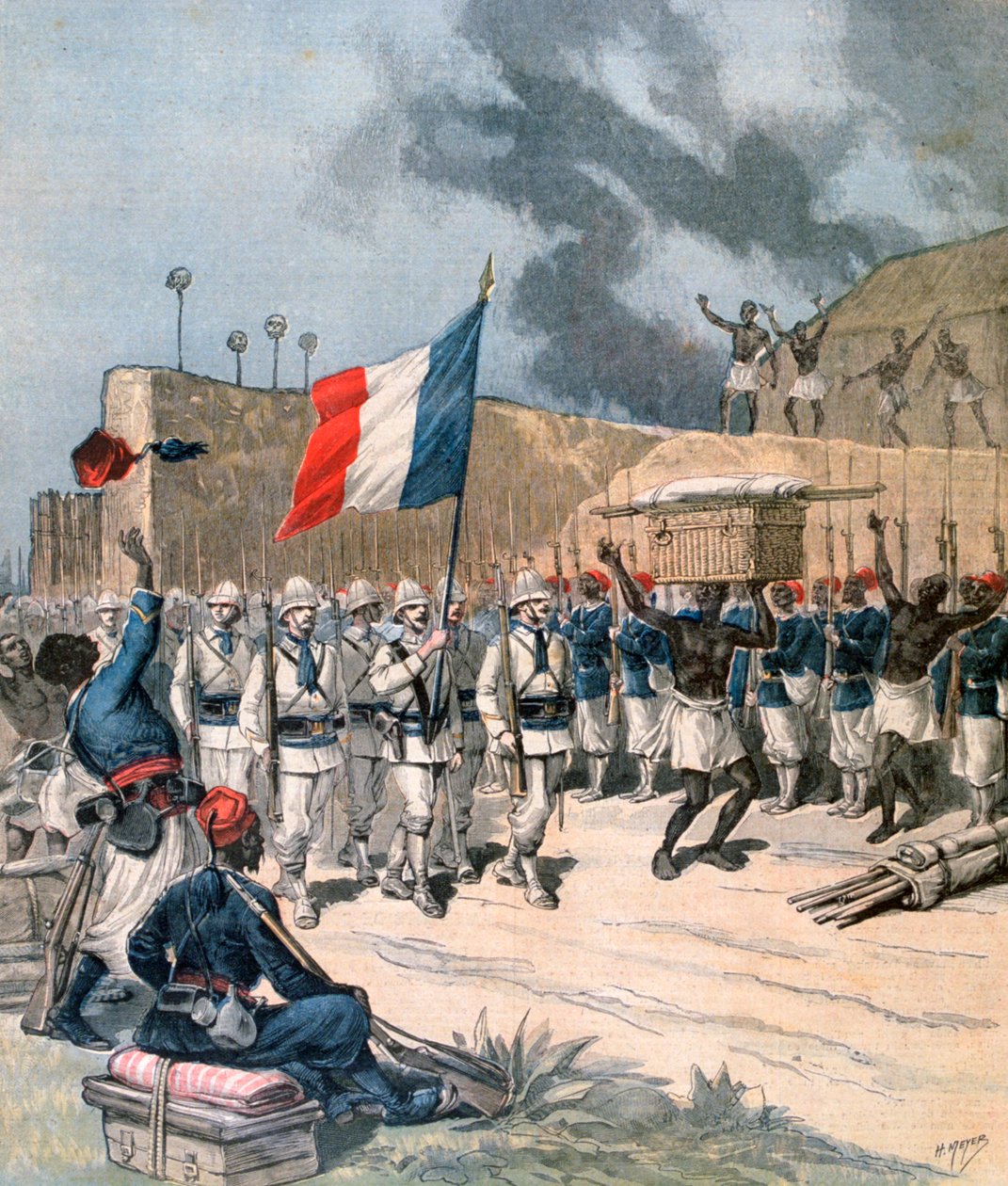 Fransız ordusunun Abomey, Dahomey, Afrika