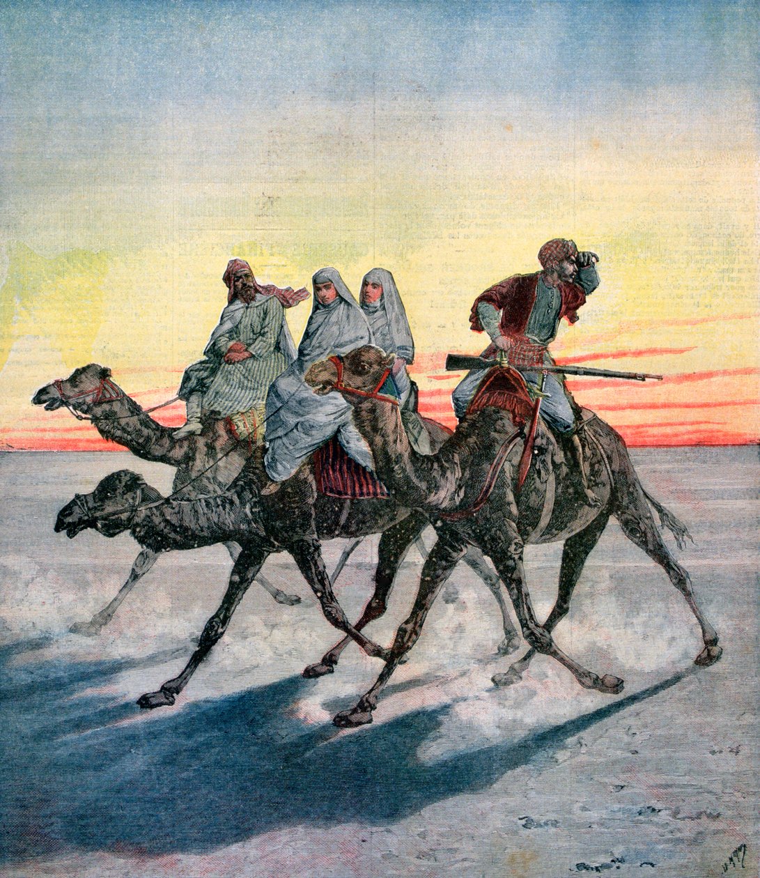 Mehdi mahkumlarının kaçışı, Hartum, Sudan, 1892 by Henri Meyer
