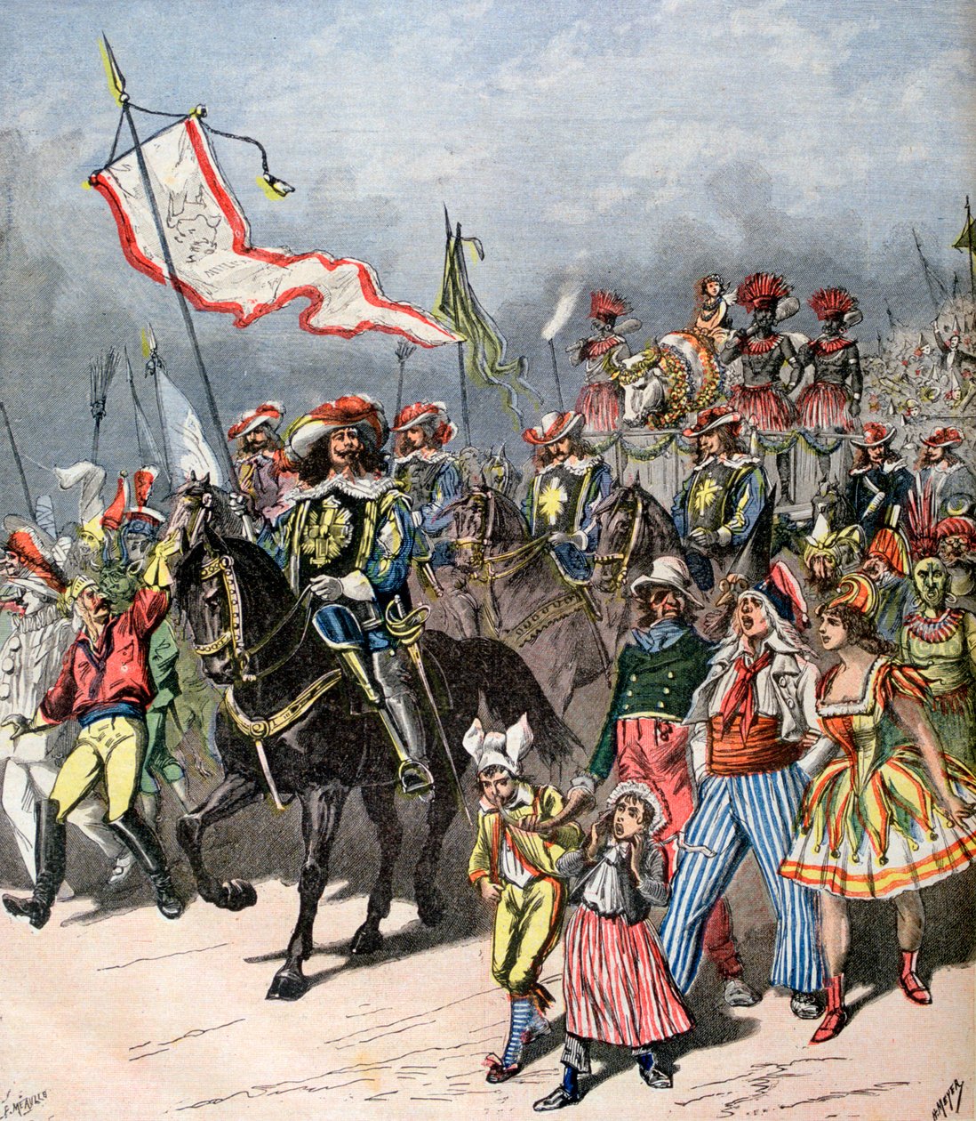 Besili öküz Fransız karnavalı, eski zamanlarda, 1891 by Henri Meyer