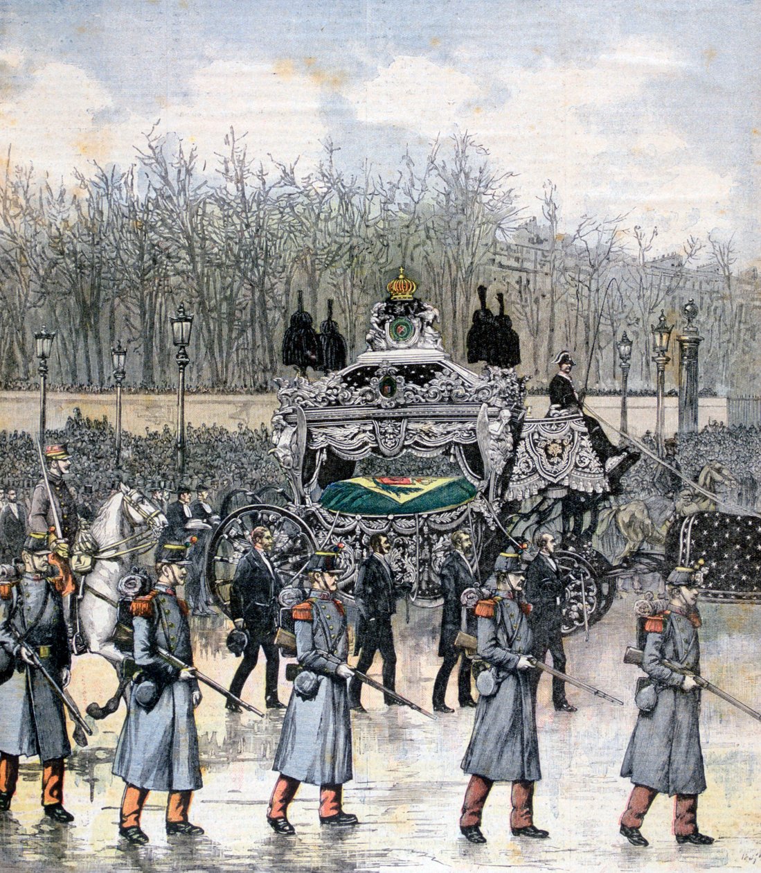 Brezilya imparatorunun cenazesi, 1891 by Henri Meyer