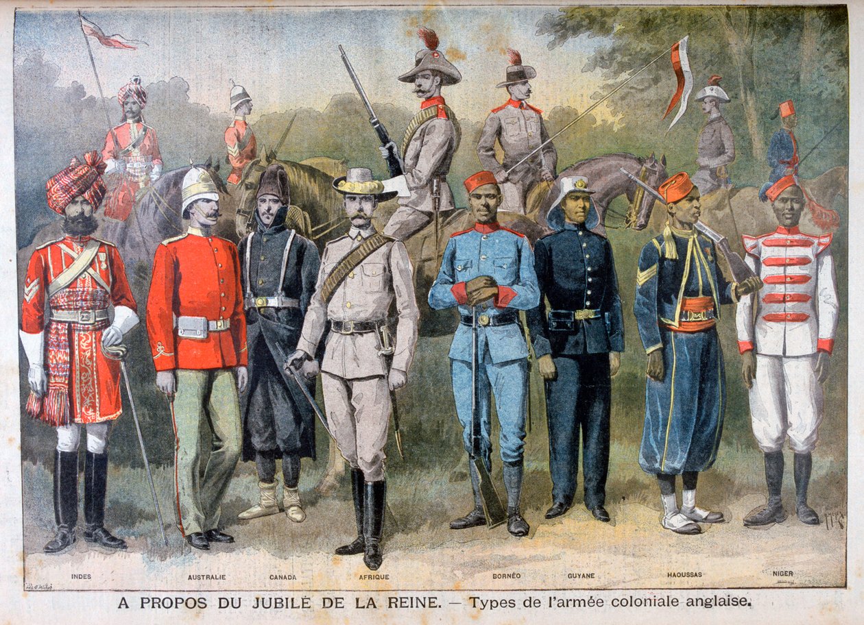 İngiliz sömürge ordusunun askeri üniformaları, 1897 by Henri Meyer