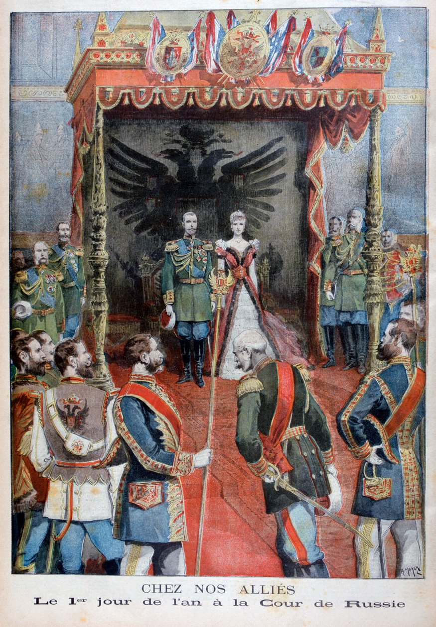 Rus sarayında Yeni Yıl resepsiyonu, 1897 by Henri Meyer