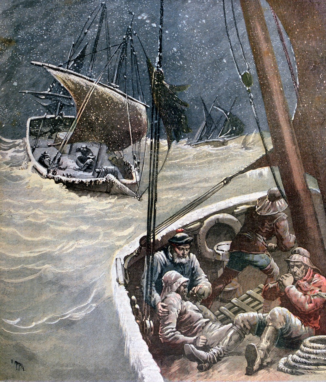 Newfoundland Balıkçıları, 1892 by Henri Meyer