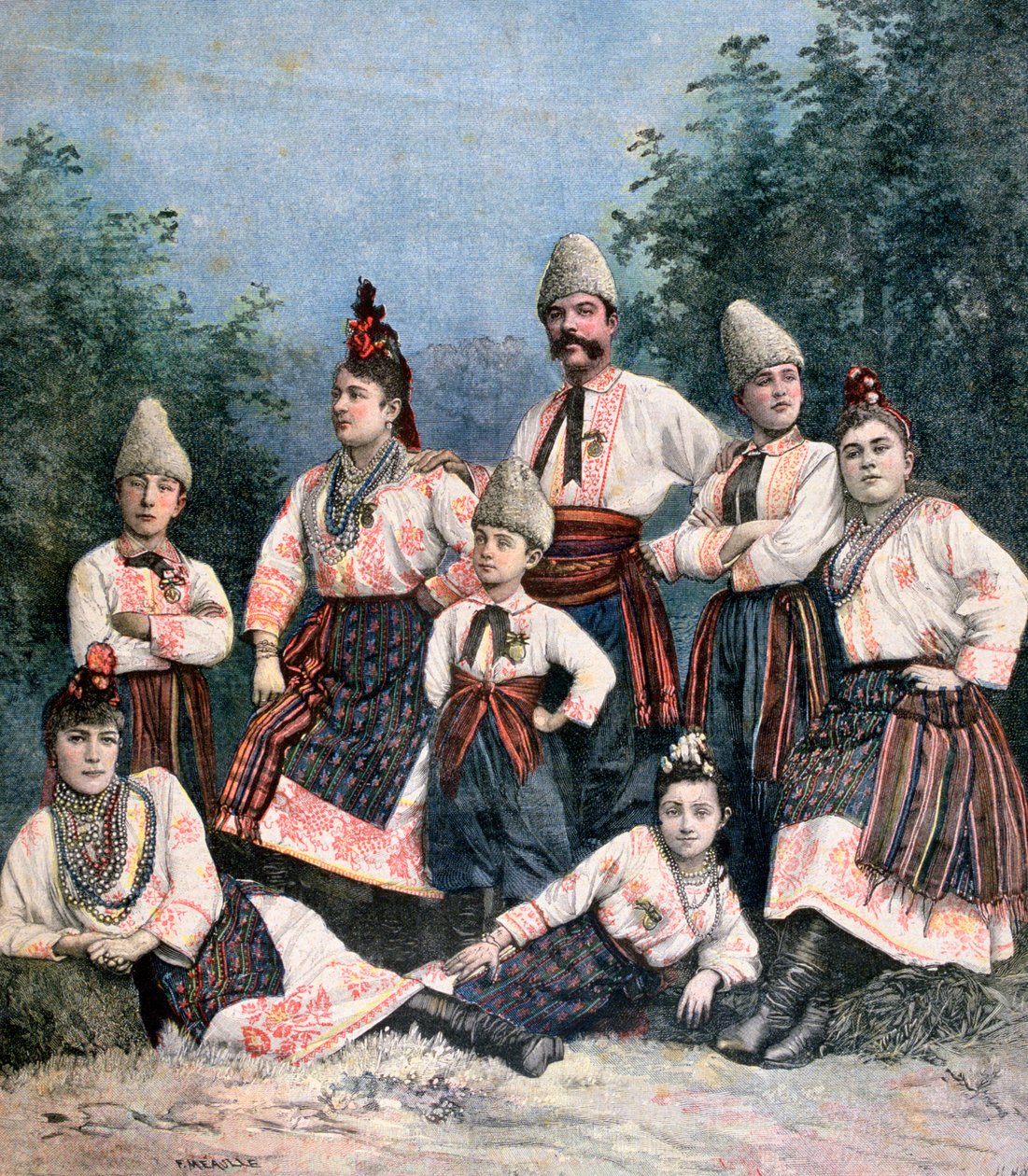 Rus şarkıcılar, 1891 by Henri Meyer